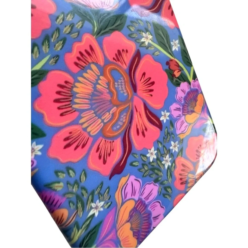 NEW iPhone 15 Pro case Bold Blue & Pink Floral Print periwinkle shock absorbing
